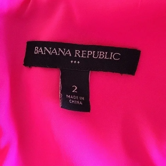 Banana Republic Pink Business Casual Sleeveless Fitted Shift Dress Barbie Sz 2 - Picture 7 of 8